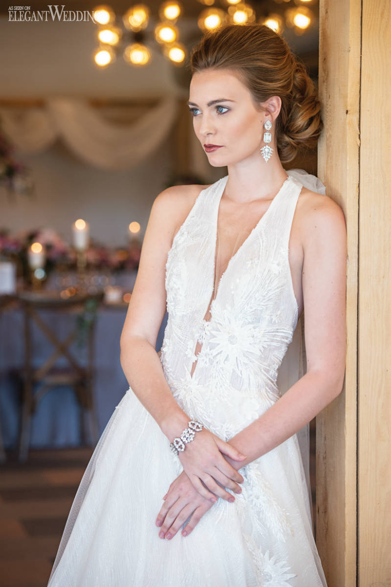 elegant-wedding-purple-and-gold-vineyard-wedding-theme20 Creations Vezina Wedding Dresses